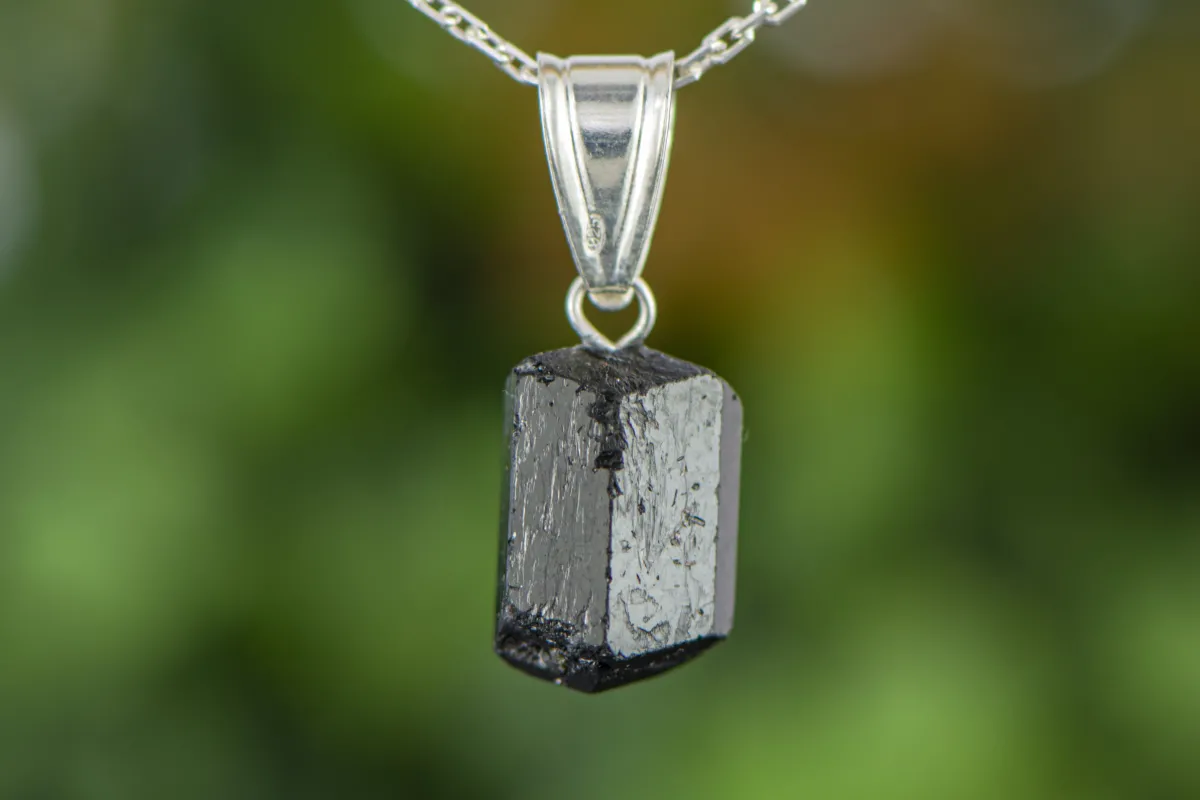 Black Tourmaline Crystal Pendant