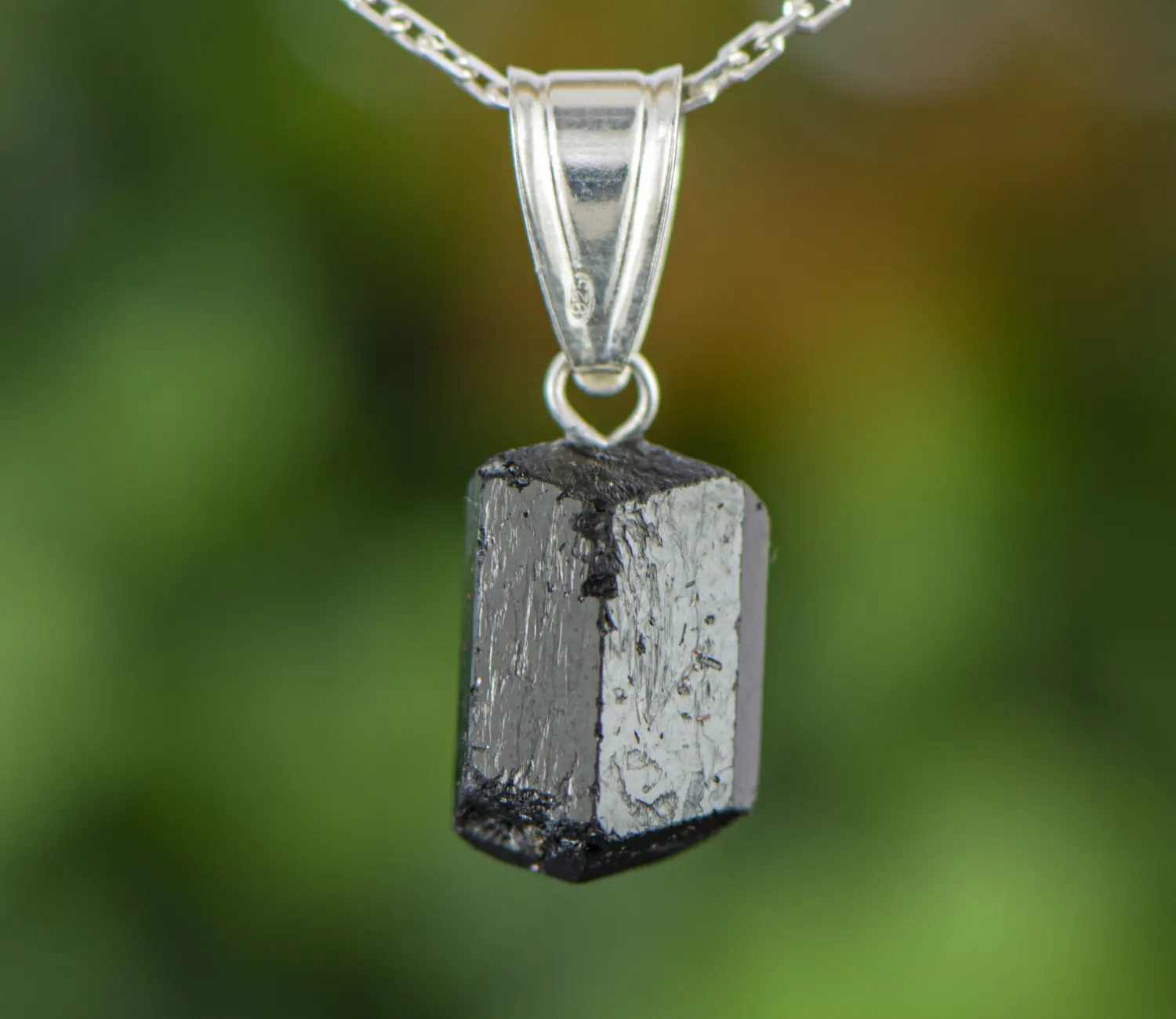 Black Tourmaline Crystal Pendant