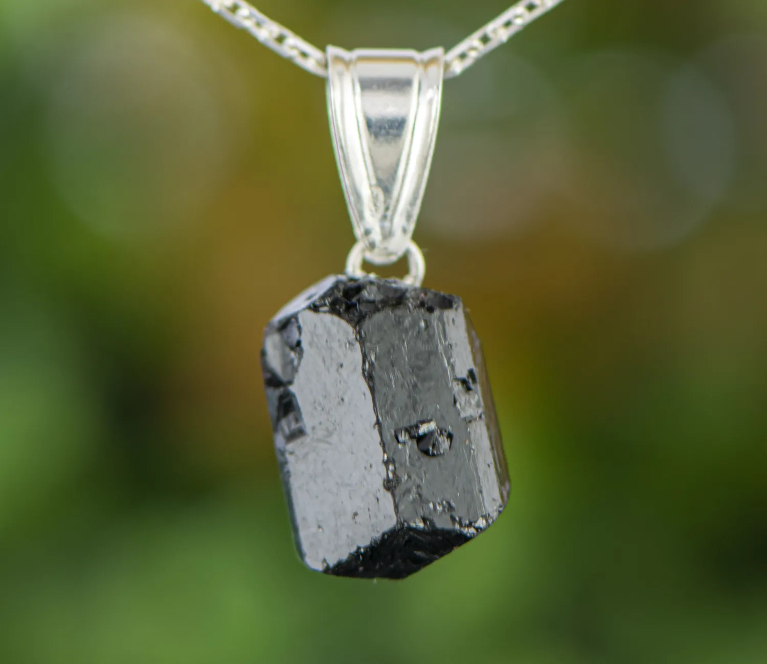 Black Tourmaline Crystal Pendant
