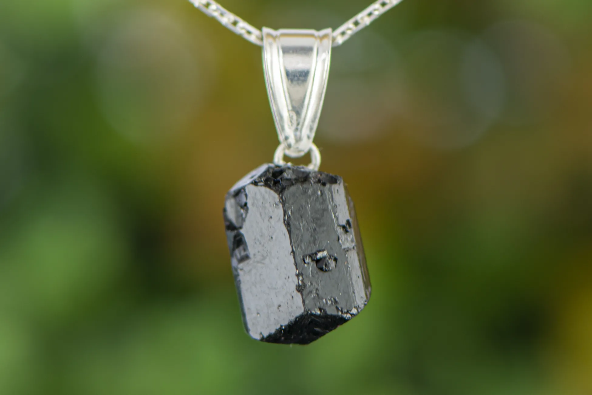 Black Tourmaline Crystal Pendant