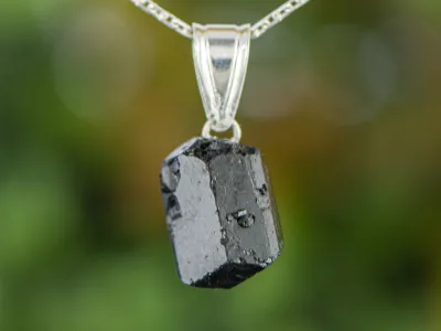 Black Tourmaline Crystal Pendant