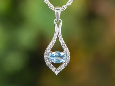 Blue Topaz Pendant