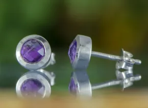 Amethyst Earrings 5mm