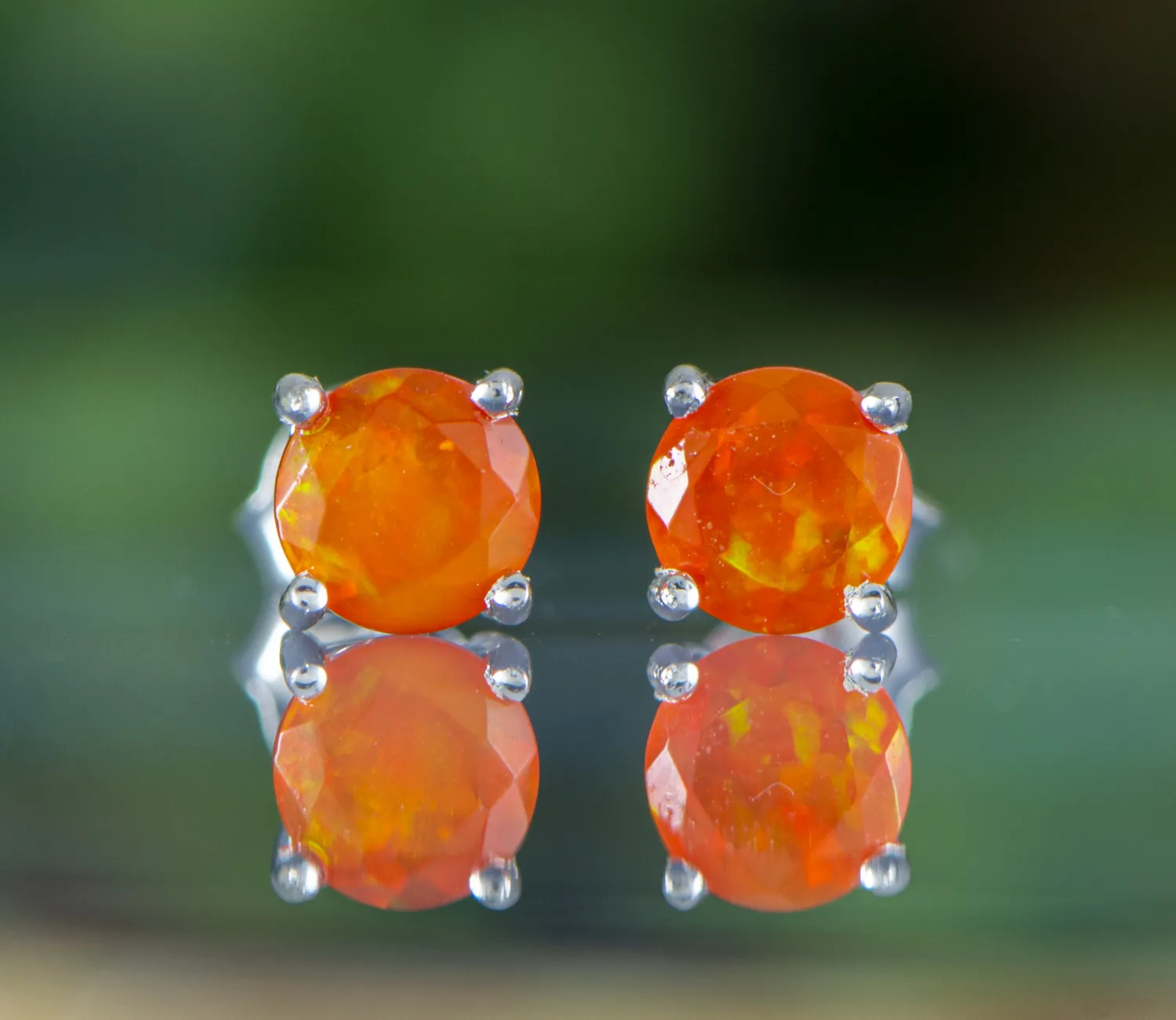 Fire Opal Earrings 5mm