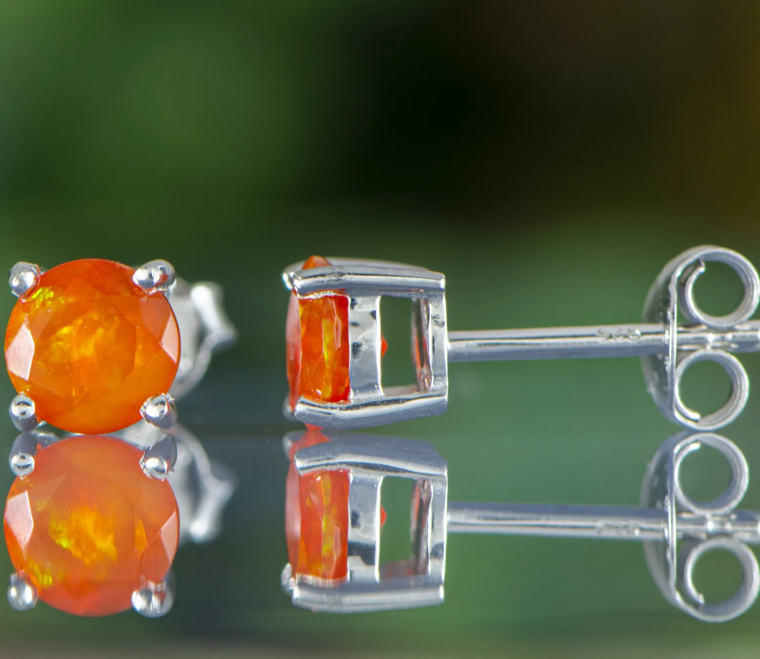 Fire Opal Earrings 5mm