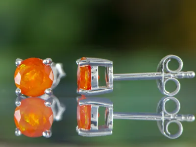 Fire Opal Earrings 5mm