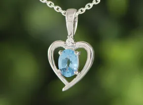 Blue Topaz Heart
