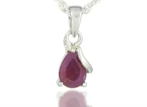 Ruby Pendant Pear 7x5mm