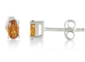 Orange Sapphire Earrings