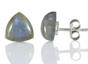 Silver earrings with Labradorite