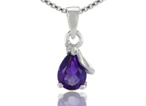 Silver pendant with Amethyst