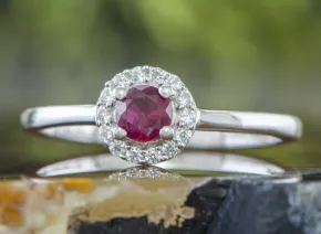 Silver ring with Ruby