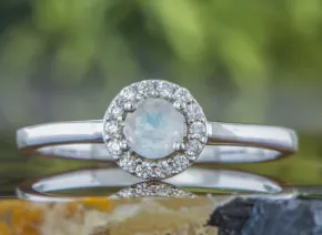 Blue Moonstone Ring