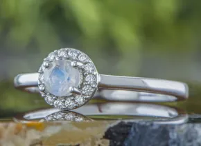 Blue Moonstone Ring