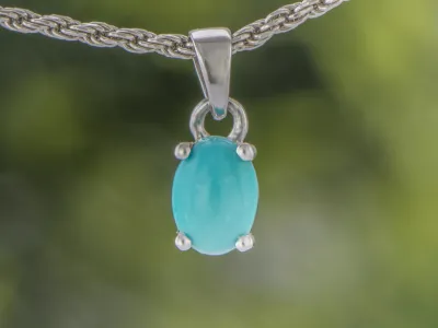 Silver Pendant with Turquoise