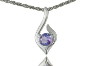 Silver Pendant with Tanzanite