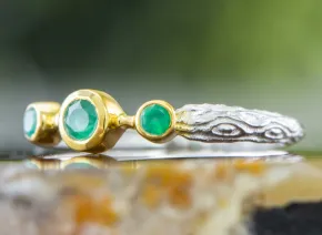 Green Agates Ring