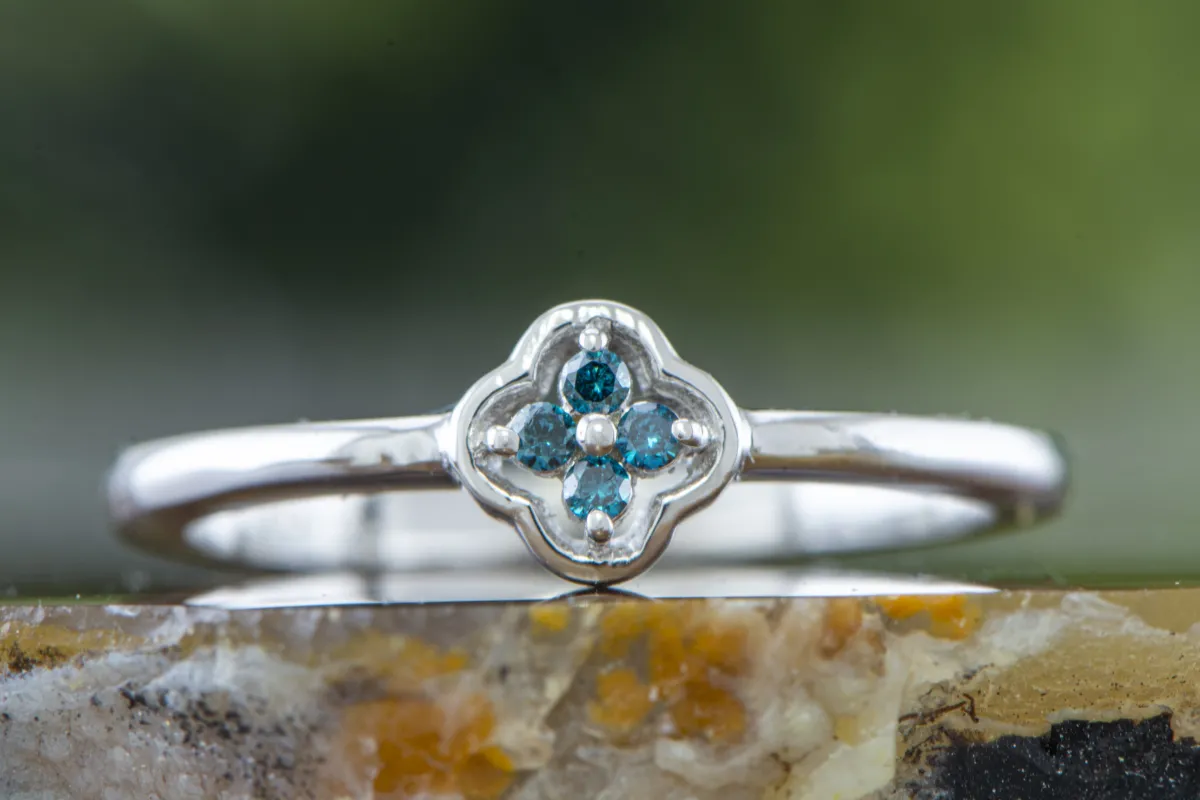 Blue Diamonds Ring