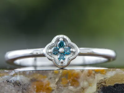 Blue Diamonds Ring