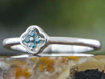 Blue Diamonds Ring