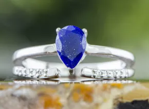 Silver Ring with Lapis