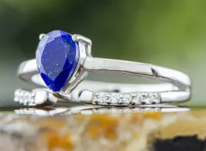Silver Ring with Lapis