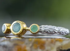 Silver Ring with Emeralds