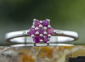 Silver Ring with Ruby