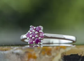 Silver Ring with Ruby