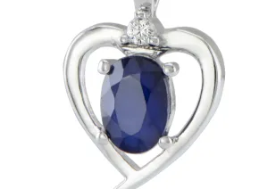 Silver pendant with Blue Sapphire