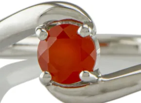 Silver ring with Carnelian