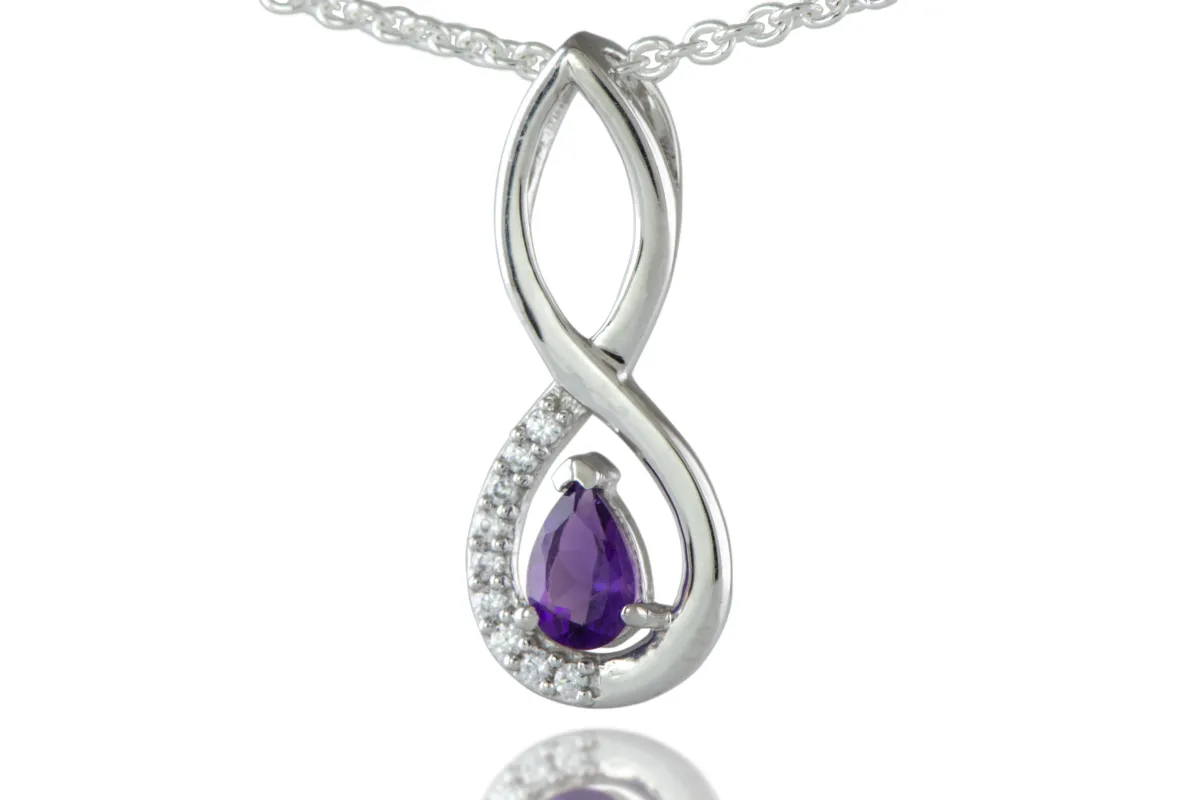 Silver pendant with Amethyst
