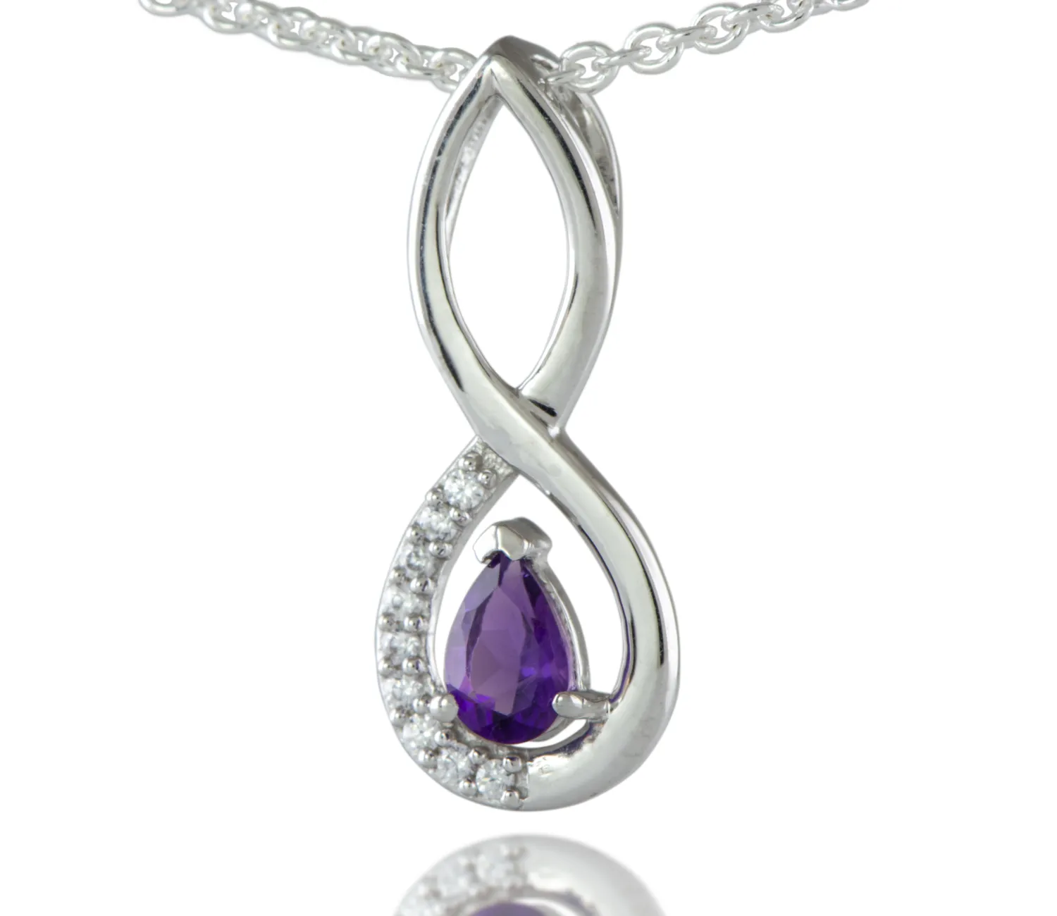Silver pendant with Amethyst