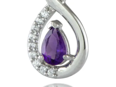Silver pendant with Amethyst