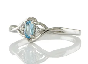 Silver Ring with Blue Topaz