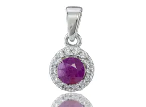 Silver pendant with Ruby