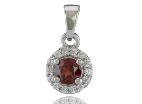 Silver pendant with Garnet