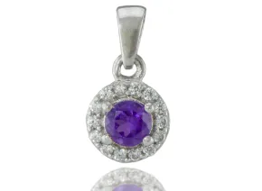 Silver pendant with Amethyst