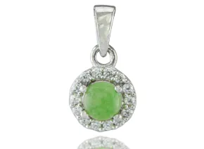 Silver pendant with Jade