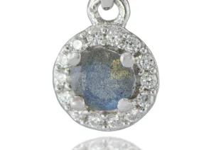 Silver pendant with Labradorite