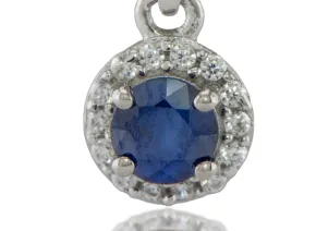 Silver pendant with Blue Sapphire