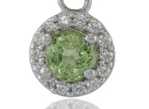 Silver pendant with Green Sapphire