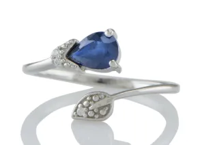 Silver Ring with Sapphire