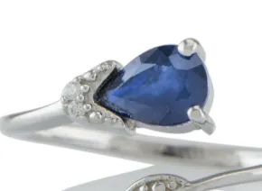 Silver Ring with Sapphire