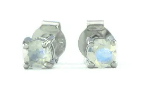 Silver Earrings with Moonstone