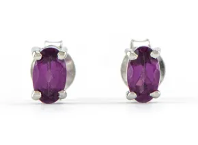 Silver earrings with Garnet
