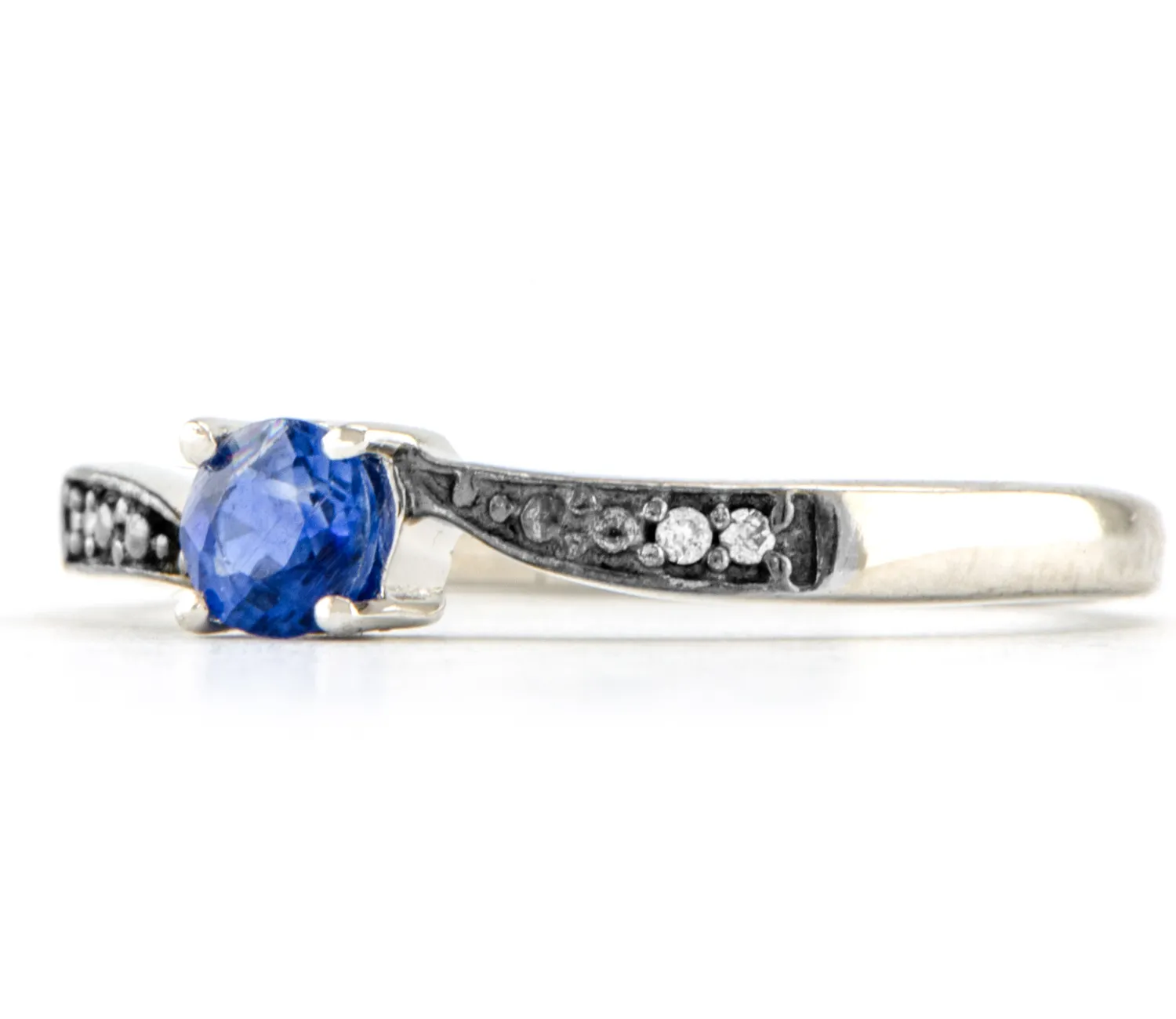 Sterling Silver Ring with Natural Kyanite AA 4 mm