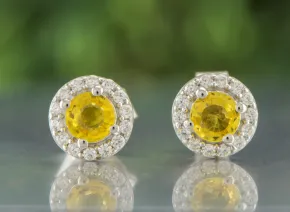 Silver earrings with Sapphire