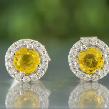 Silver earrings with Sapphire