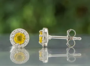 Silver earrings with Sapphire